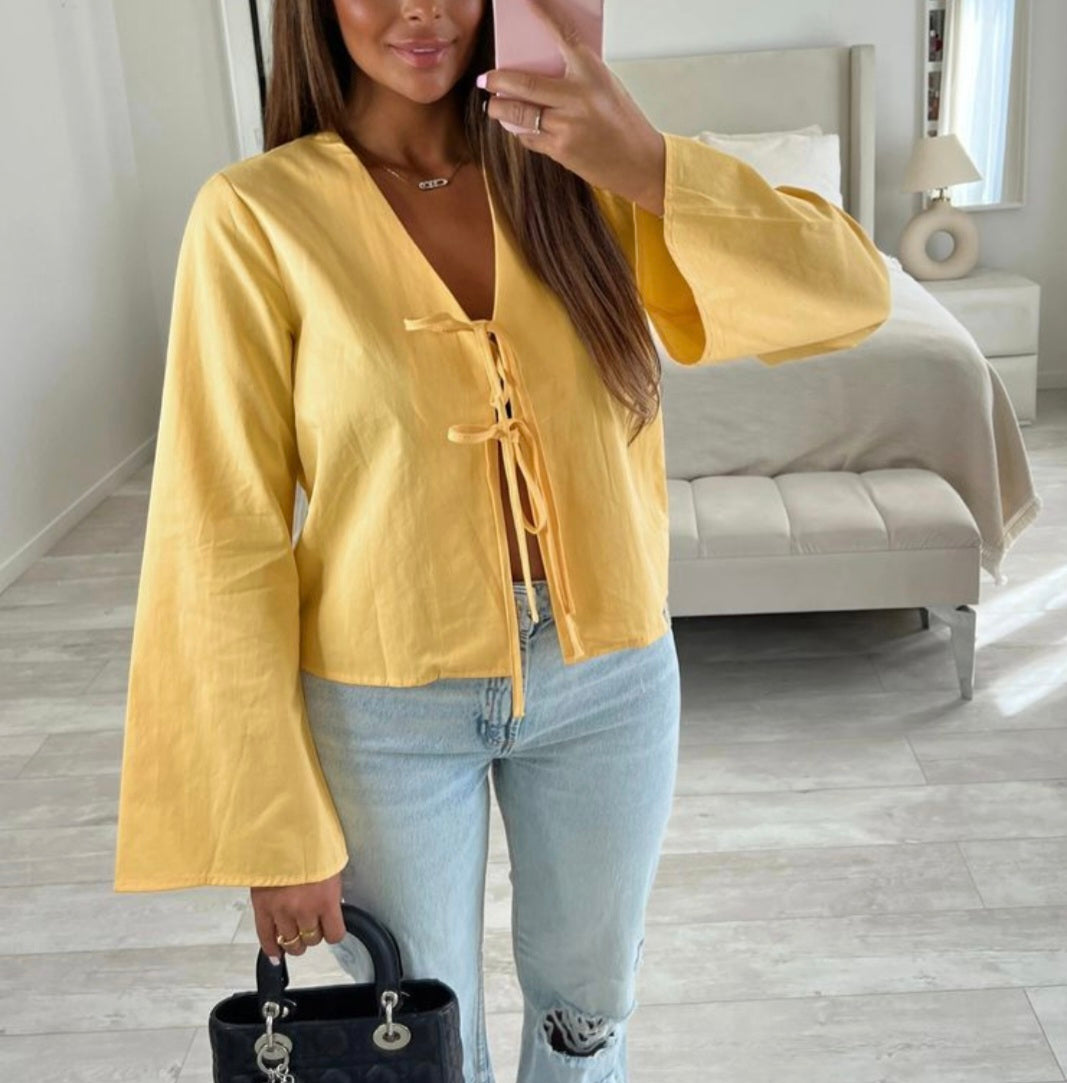 Blouse ample à nœud