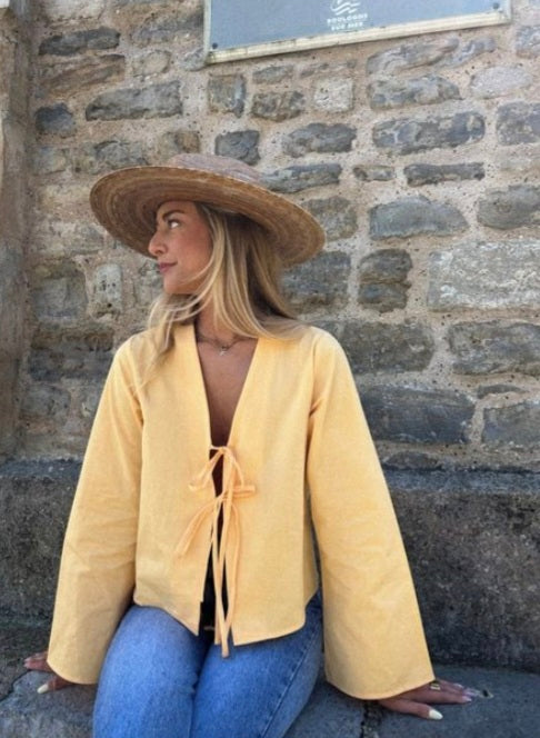 Blouse ample à nœud