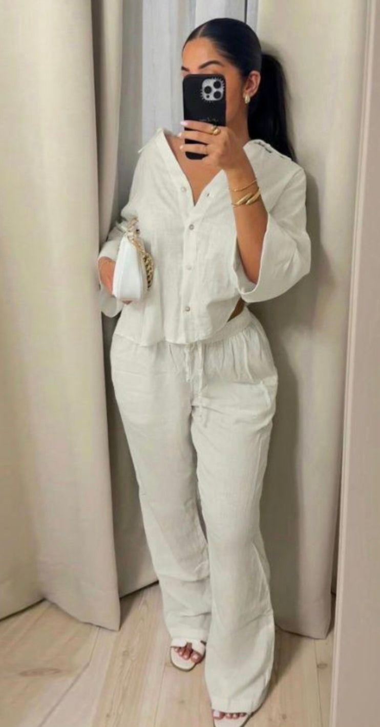 Ensemble chemise et pantalon fluide