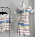 Robe courte printemps / été  femme - pastel