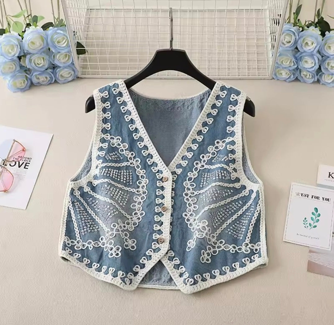Gilet blue jean