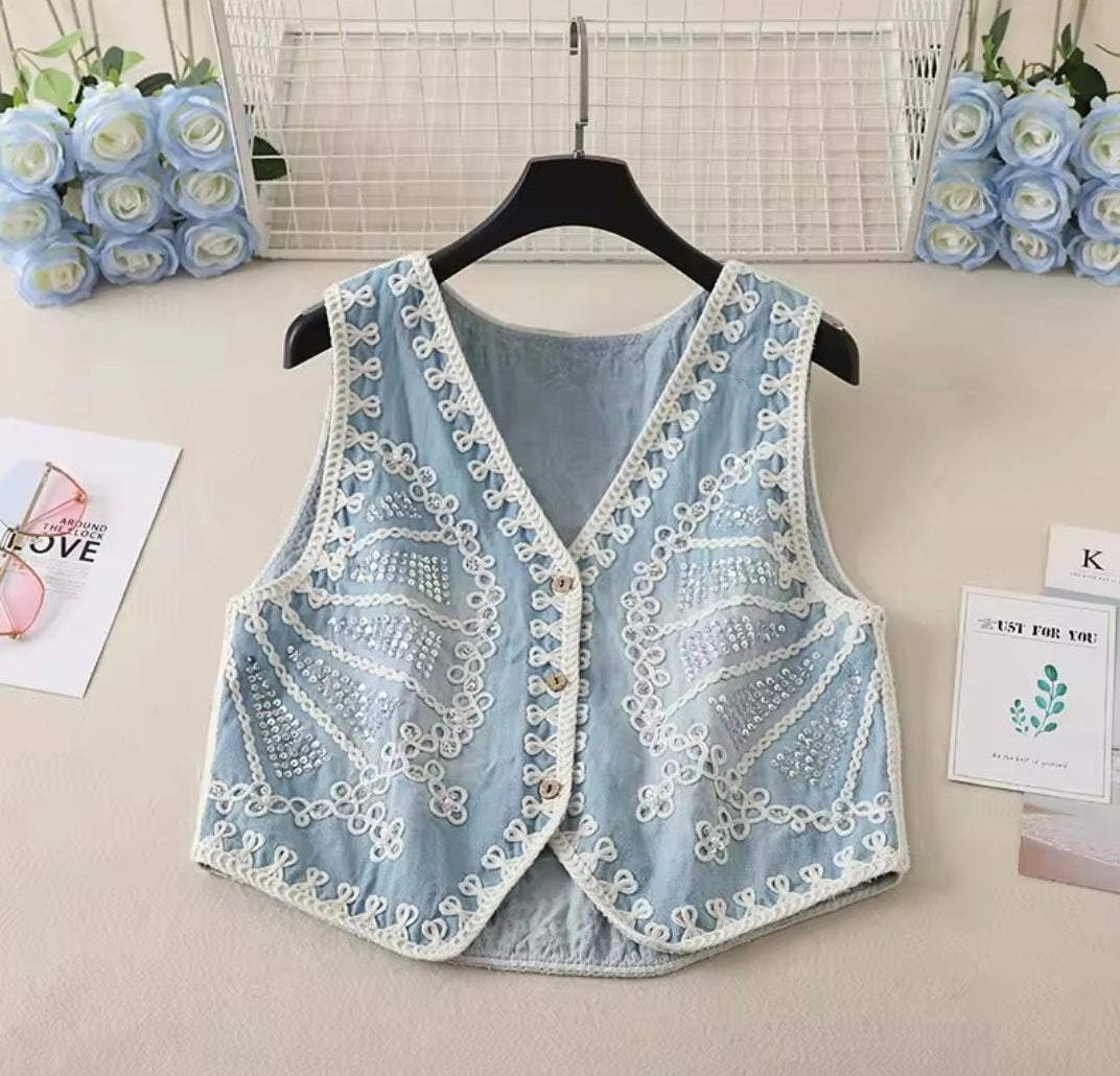 Gilet blue jean