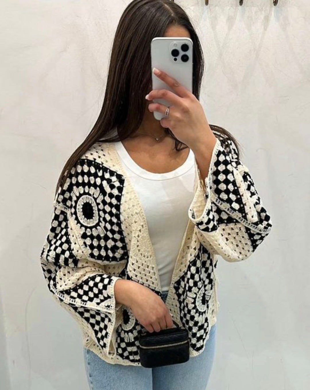 Top de cardigan de mode style bohéme