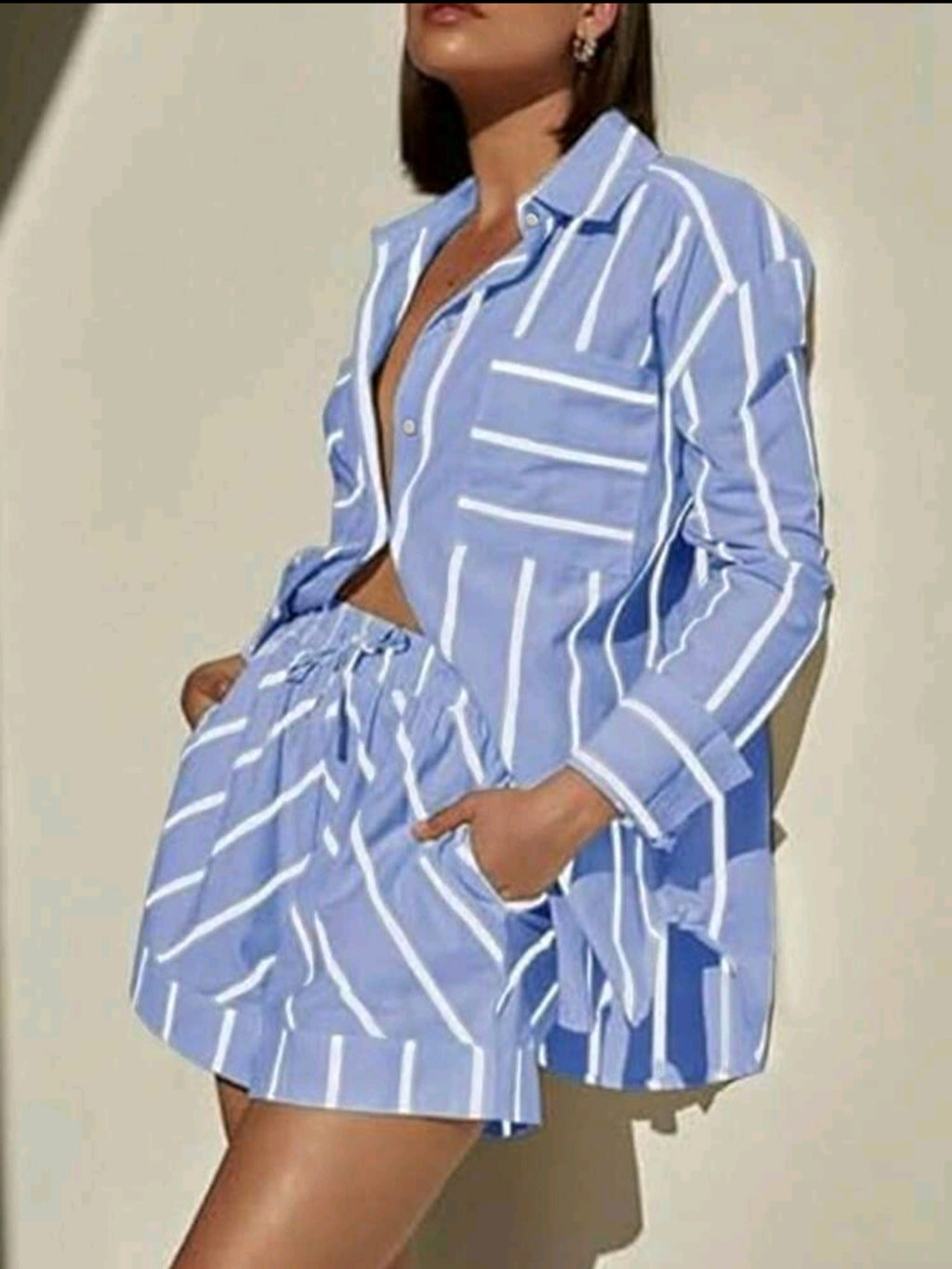 Ensemble Chic Riviera en rayures en réassort